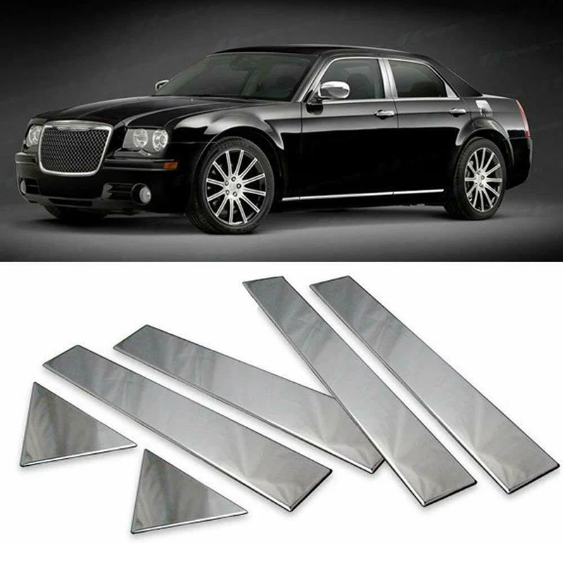 6PCS Chrome Window Pillar Post Trim for Chrysler 300 300C 2005-2010 | Trunk