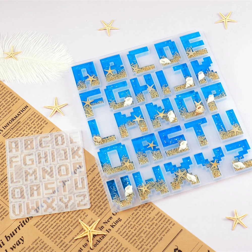 

Big Letter Mold Alphabet & Number Silicone Molds Initial Mold Large Clear Resin Mold Epoxy Resin Craft Supplies