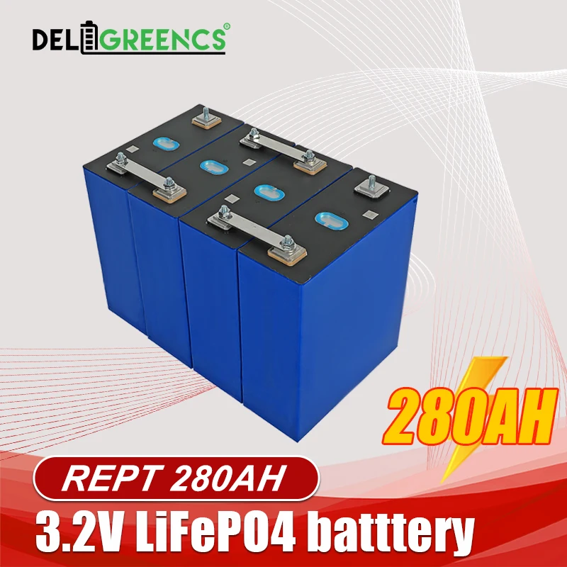 

12V 280AH LiFePO4 battery pack 3.2V Rated battery Lithium Prismatic Phosphate LiPO for RV energy storage not Lishen 272AH