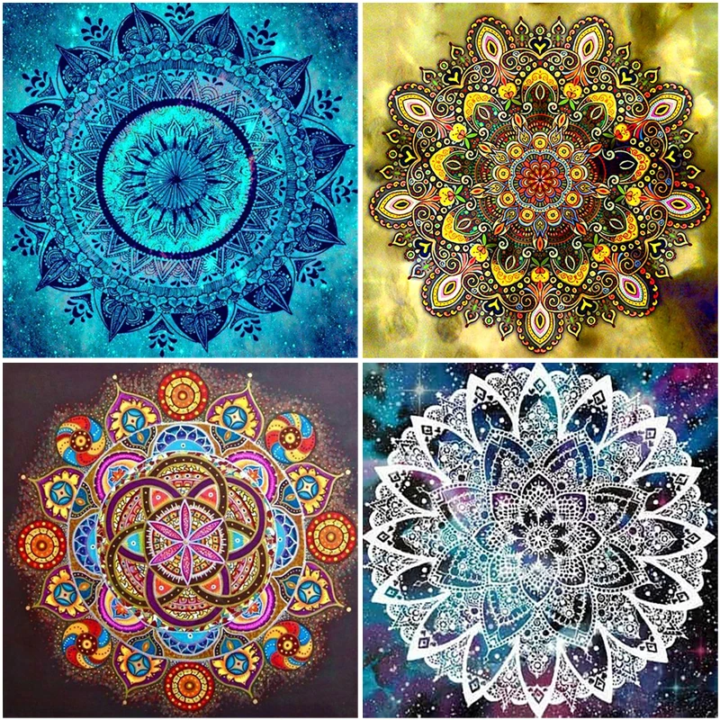 

DIY Diamond Painting New Arrival Flower Diamond Mosaic Sale Mandala Pictures Rhinestones Full Round Square Drill Home Decor Gift
