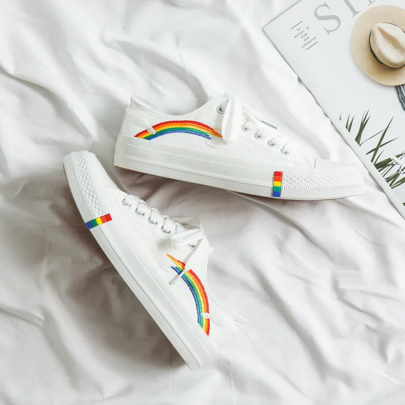 Женские парусиновые туфли на шнуровке удобные весна-лето | Обувь