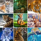 404550 алмазная живопись животные Тигр Леопард полная квадратная дрель 5D Сделай Сам Вышивка животные мозаика распродажа Стразы искусство домашний декор