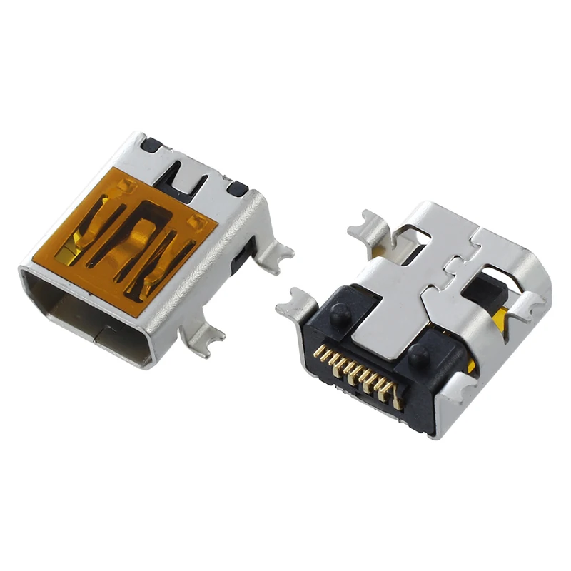 10 Pcs Female Mini USB Type B Pin SMT SMD Mount Jack Connector Port | Обустройство дома