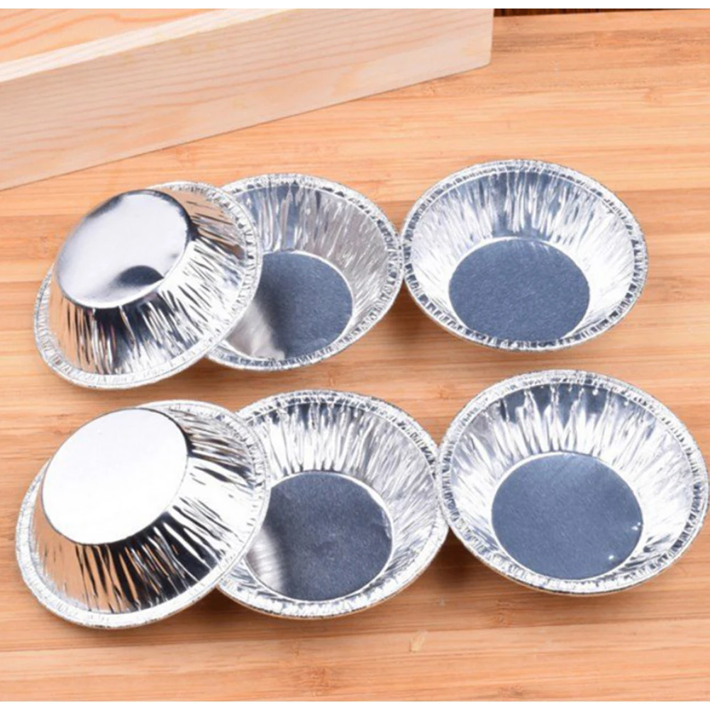 250 шт одноразовая алюминиевая фольга кухонная Форма для яиц пирога бумажные