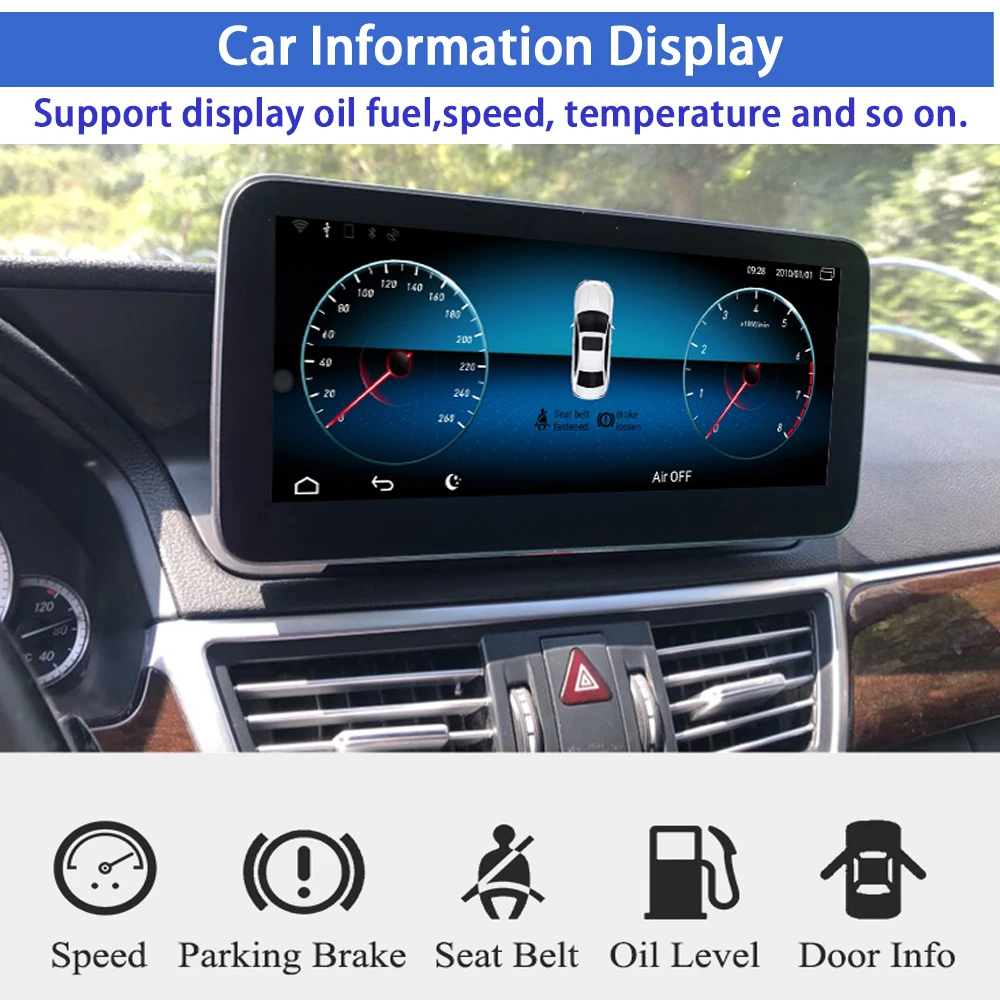 

UYKY Android 10.0 2G 32G Multimedia Player For Benz E Class Two Door Coupe W207 A207 C207 Car radio Stereo receiver with screen