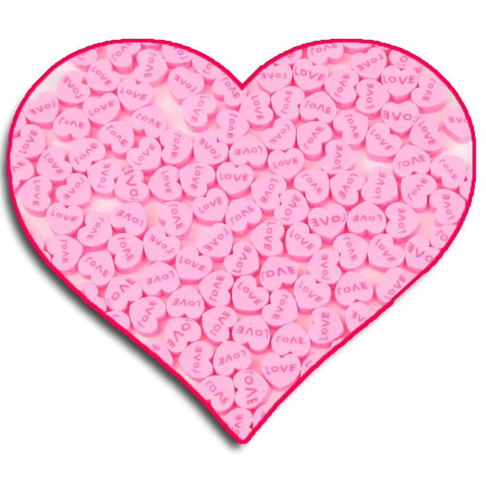 

30pcs 8mm Love Polymer Clay Beads Spacer Loose Beads Charms for Jewelry Making Bracelet DIY Necklace Earrings Accessories