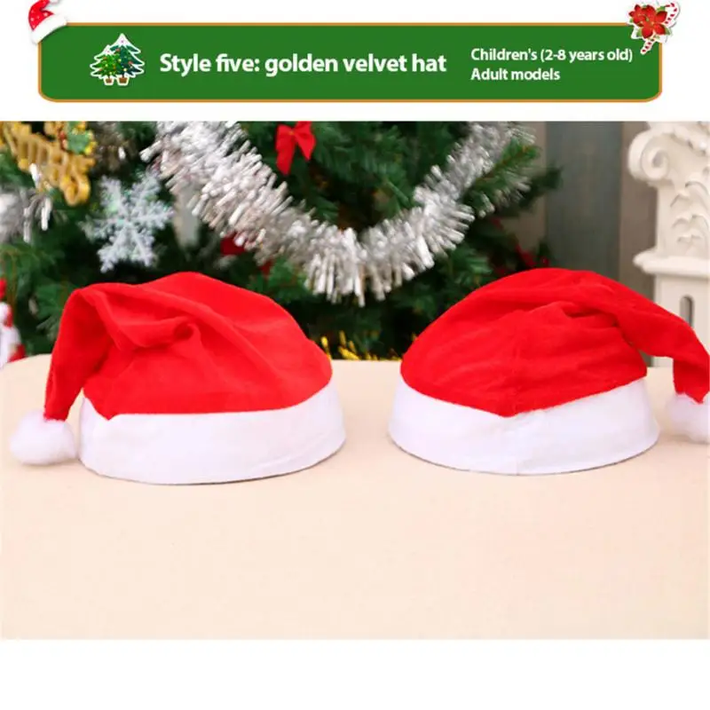 Christmas Hat Ornaments For Home Xmas Santa Claus Gifts Navidad Decor Winter Caps Kids | Дом и сад
