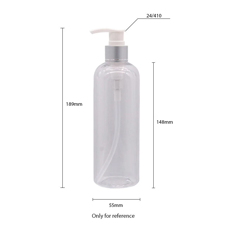 Высокое качество ПЭТ косметическая бутылка с серебряным лосьоном насос пустой