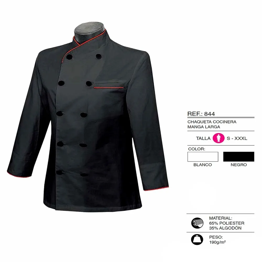 Шеф-повара куртки леди с длинными рукавами-Ref. 844 |