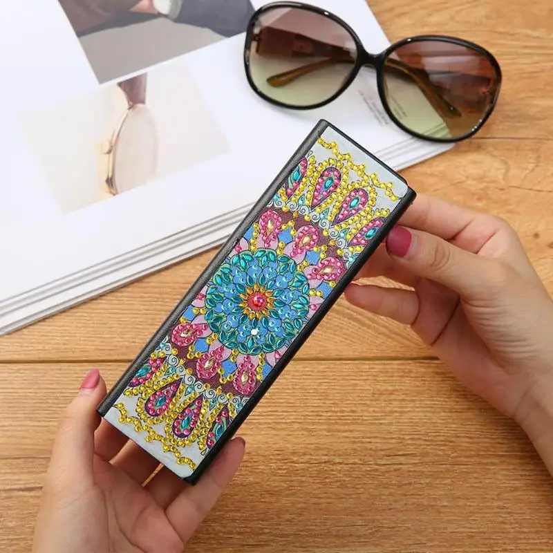 Коробка для очков DIY алмазная живопись чехол для солнцезащитных очков портативная кожаная коробка для хранения очков коробка для очков Алмазная вышивка ремесло