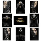 Африканская черная и Золотая женщина картина маслом скандинавские картины на холсте художественные плакаты и искусство для кабинета домашний декор