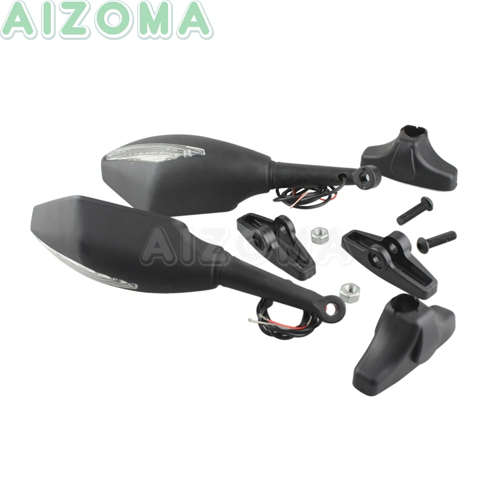Motorcycle Rear View Mirror LED Signal Light Indicator Side Mirrors For Yamaha FZ1 FZ6 FZ6S Fazer 89-12 FZS1000 FZR600 YZF R1/R6 |