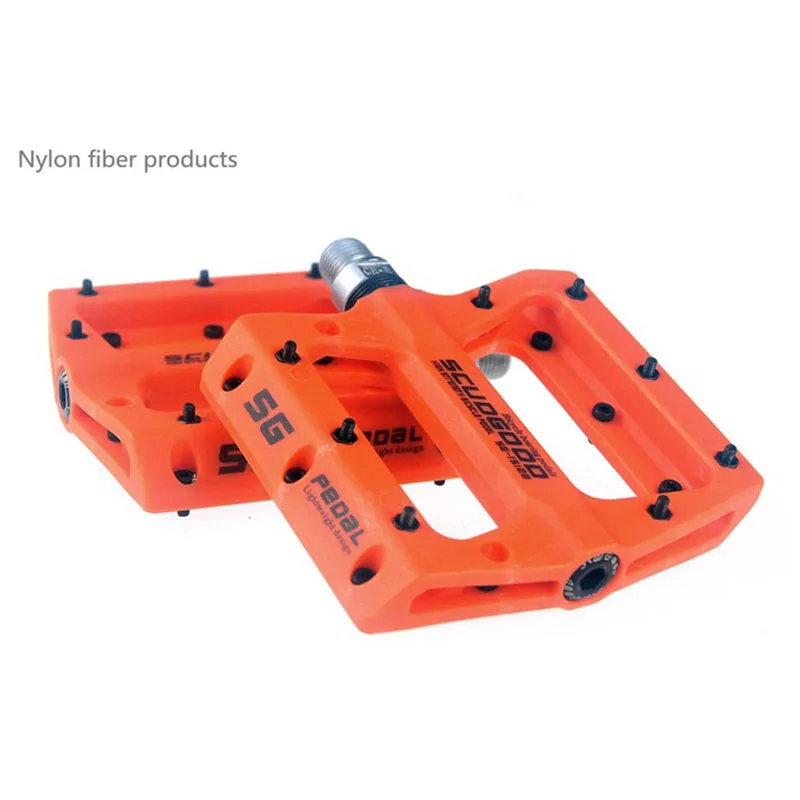 Nylon Fiber Ultra-light pedal Mountain Bike Bicycle Pedals 4 Colors Big Foot Road Bearing Parts | Спорт и развлечения