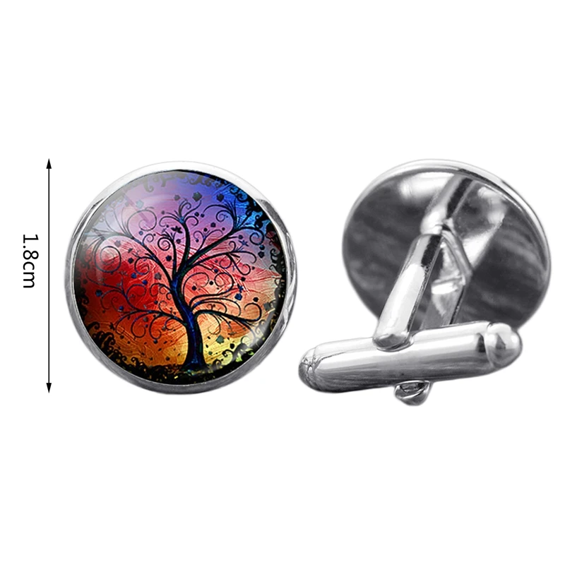 

Tree Of Life Time Gemstone Cufflinks Men's Best Man Cufflinks Wedding Life Tree Suit Shirt Cufflinks Men's Accessories |Tie Clip