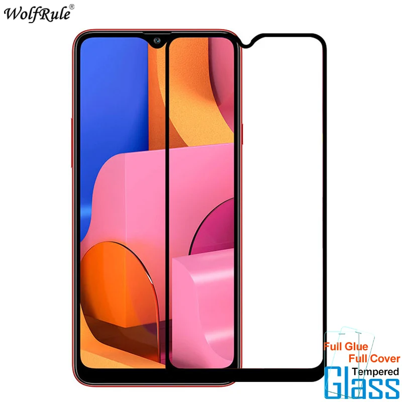2 piezas de vidrio para Samsung Galaxy A20S, Protector de pantalla, cubierta completa de pegamento, vidrio templado para Samsung A20S, pel&iacute;cula protectora de vidrio para tel&eacute;fono-0