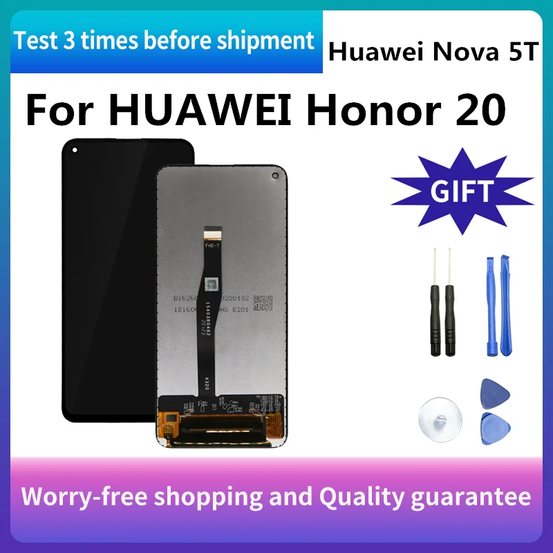 6 26 &quot2340*1080 FHD Оригинальный ЖК дисплей для Honor 20 экран Nova 5T в сборе Φ|Экраны