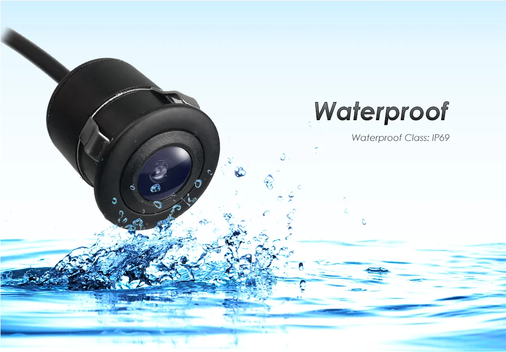 Mini Waterproof Car Parking Assistance Reversing Back Rear View Camera HD Wire Car Rear View Camera with 8 led for all cars