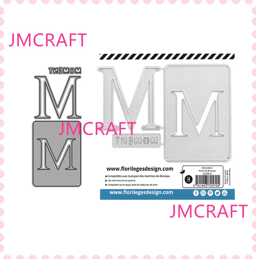 

JMCRAFT 2021 Cards With English Letter M # 13 Metal Cutting Dies DIY Scrapbook Handmade Paper Craft Metal Steel Template Dies