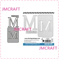 jmcraft 2021 cards with english letter m 13 metal cutting dies diy scrapbook handmade paper craft metal steel template dies