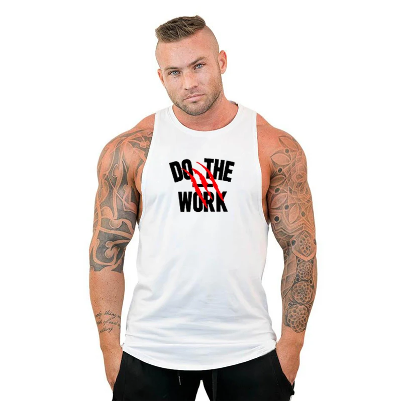 Мужская хлопковая одежда для спортзала Бодибилдинг Новая мужская повседневная