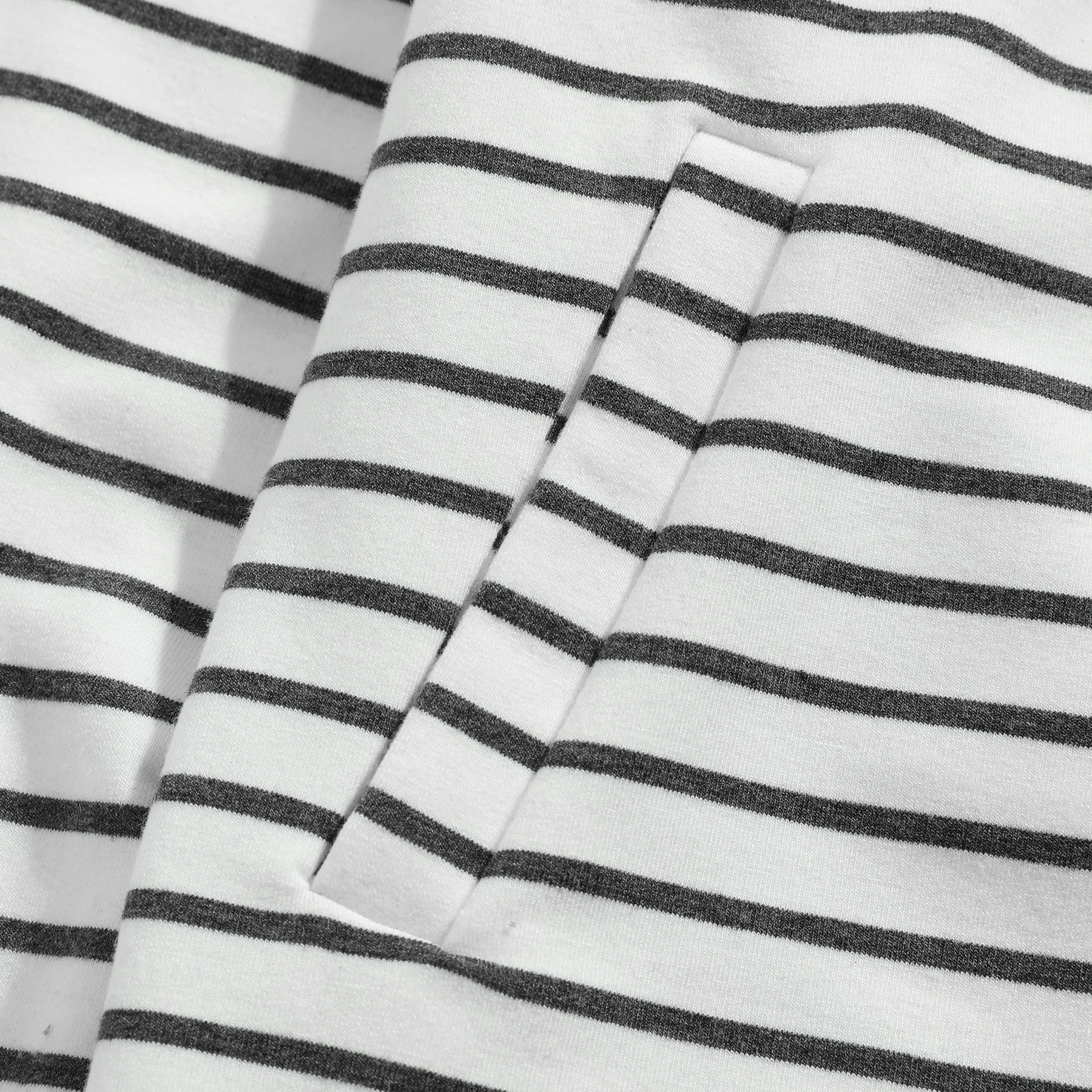 Стильная толстовка PatPat в полоску с капюшоном и длинным рукавом дизайнерские