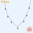 Trustdavis подлинный 925 Стерлинговое Серебро Милая кисточка маленькие бусины кулон ожерелье для женщин Свадебные ювелирные изделия подарок DS2103