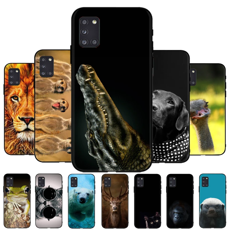 

Cute Animal Case For Samsung Galaxy A31 Phone Case Galaxy A31 Case Silicon Soft Tpu Back For Samsung A31 A 31 Case Black TPU