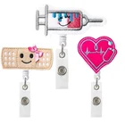 Выдвижной значок для медицинских работников, держатель для рабочего удостоверения личности медсестры, выставки, удостоверения личности, игольчатый держатель для удостоверения личности, с рисунком органа и сердца