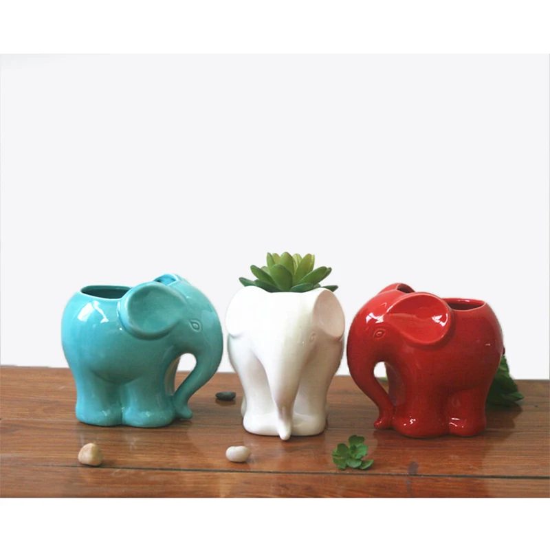 1 шт. миниатюрный керамический горшок в виде слона для суккулентов | Дом и сад