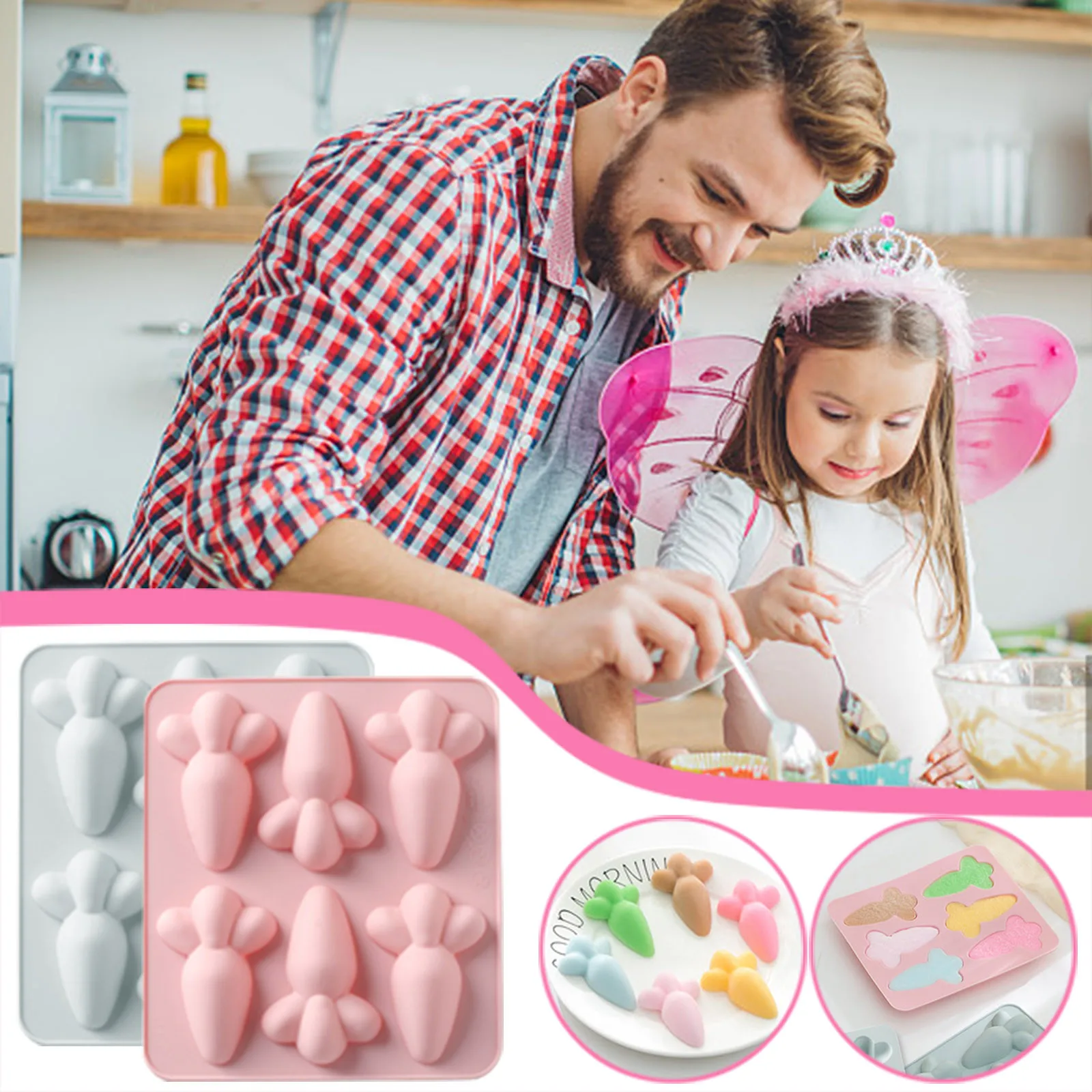 Пасха 6 морковь силиконовая форма для выпечки в форме цветка круглая чашка пресс