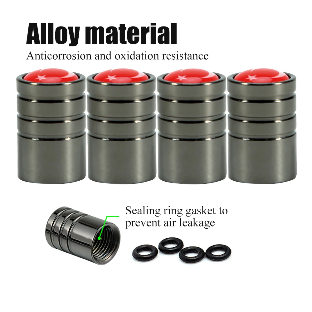 Колпачок клапана для автомобильных шин медь турецкий национальный флаг 4