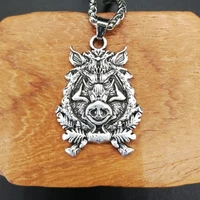 nordic wild boar pendant necklace mens necklace new fashion metal retro viking jewelry accessories amulet gift