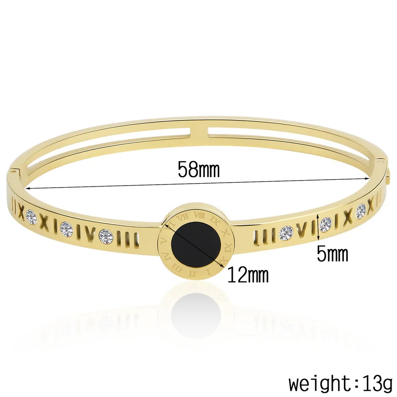 Новинка шесть кристальных полых римских цифр браслет Женский Универсальный