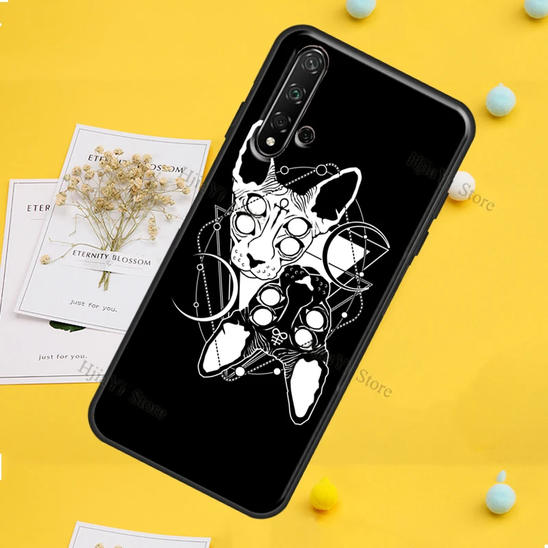 Чехол с тату-сфинксом для Huawei P30 P20 P40 P60 Pro P Smart Nova 9 5T Honor Magic 5 Lite X8 X9a 50 70 чехол