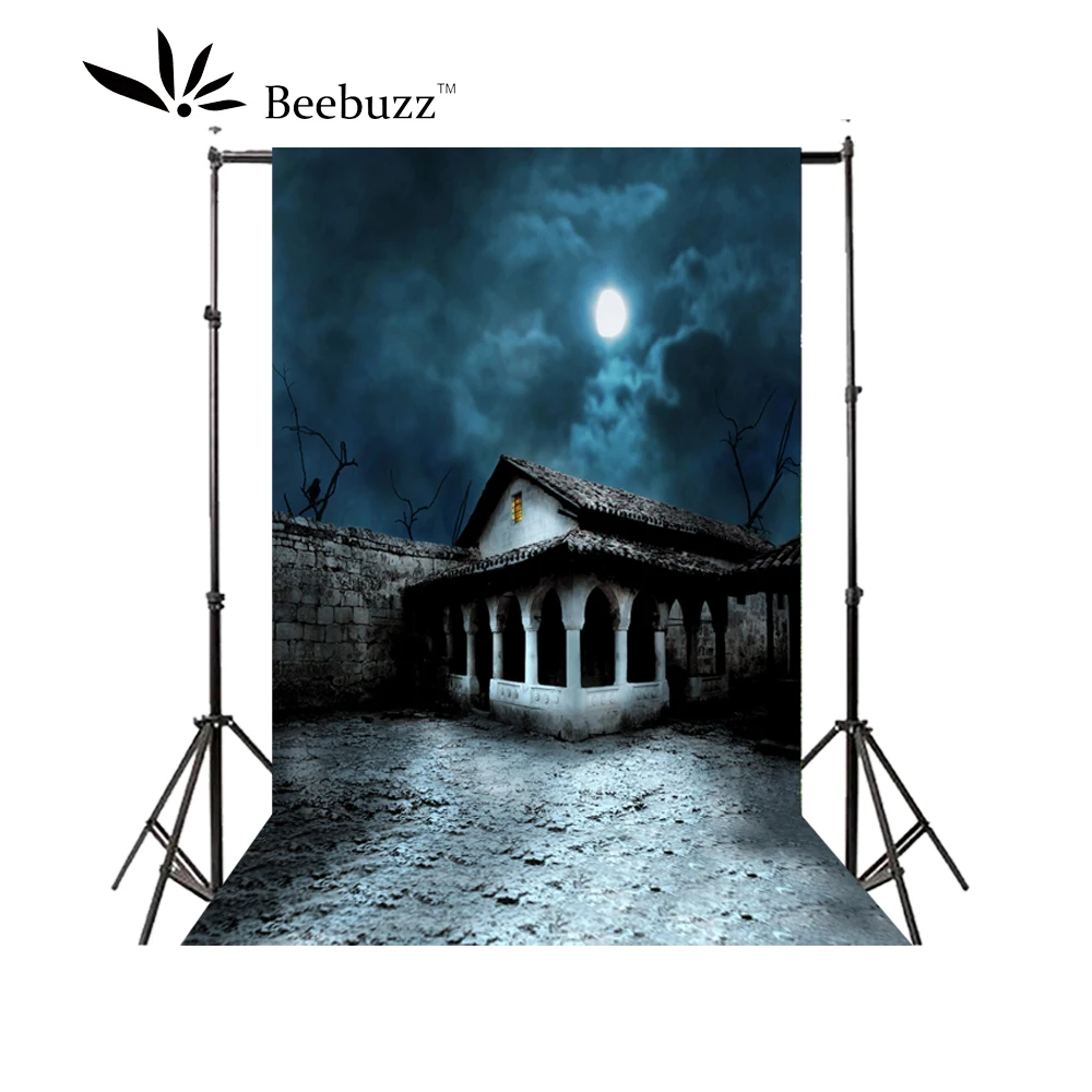 Beebuzz фото фон Хэллоуин новый продукт жуткие здания в темноте с лунным светом