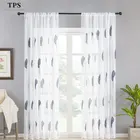 Пасторальные занавески TPS с деревом, занавески s для гостиной, занавеска из тюли с вышивкой, для спальни, кухни, отделка окна, драпировка