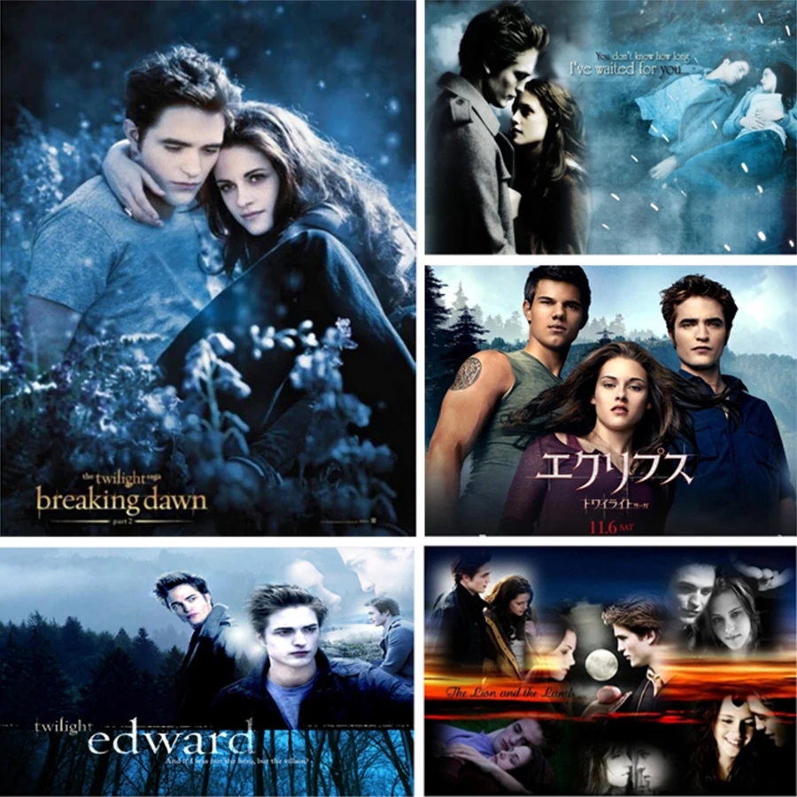 

Полноразмерная/круглая алмазная живопись, Постер из фильма «Сумерки» 5D «сделай сам», наборы алмазной вышивки, художественные украшения для...