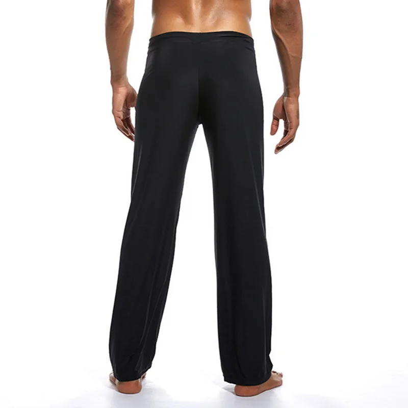 CYSINCOS Новая мужская шелковая домашняя пижама со шнуровкой однотонные свободные