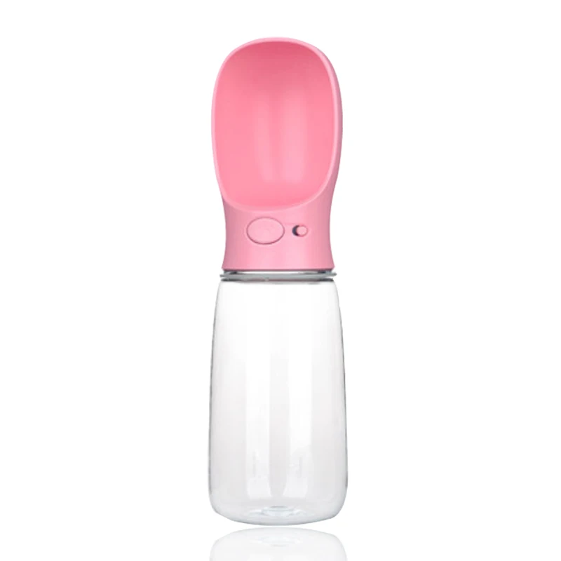 pink Hoopet открытый Портативный пластиковая бутылка для воды поилка для домашнего животного Большой собак щенков котов путешествия диспенсер для воды для домашних животных фидер любимчика продукта - Цвет: pink