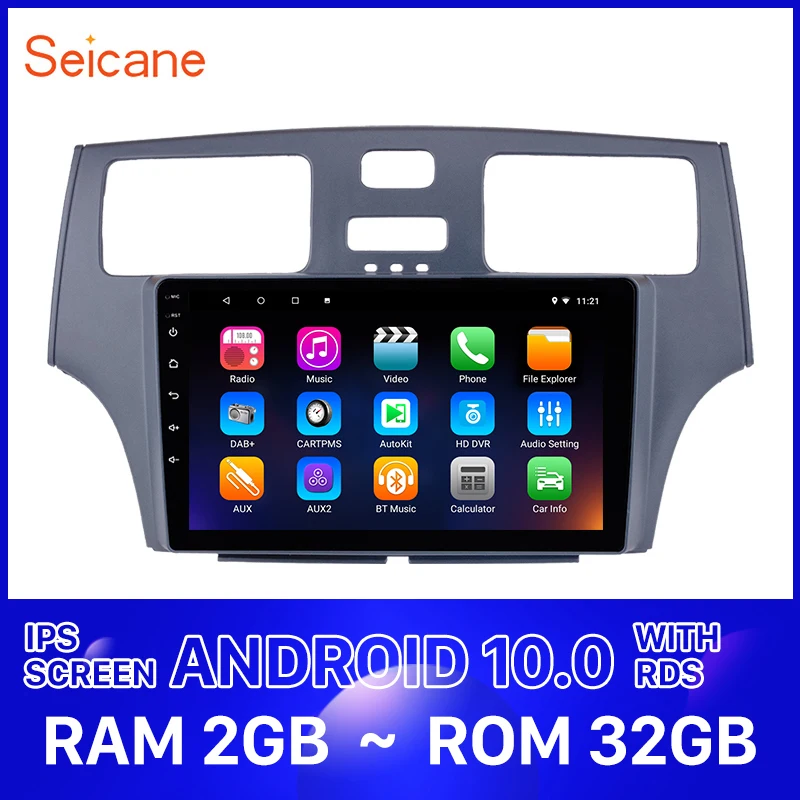 Автомагнитола Seicane 9 дюймов Android 10 0 стерео GPS головное устройство плеер для 2001 2002