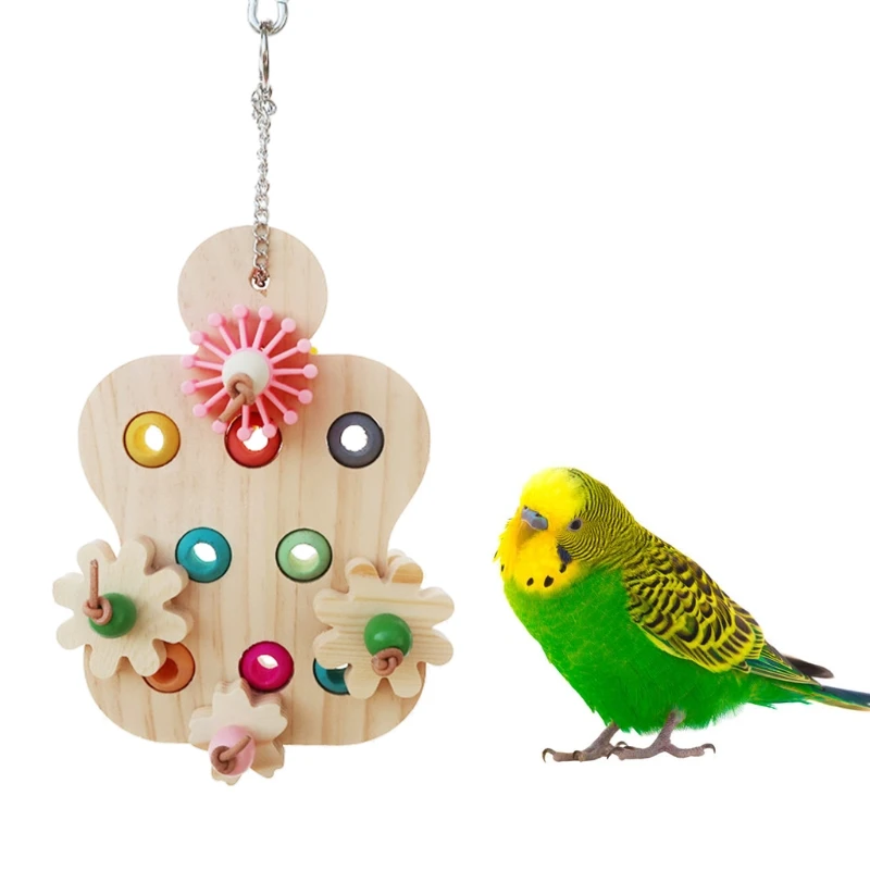 

Chewing Toy for Parrot Cockatiel Conure Parakeet 7.5 Inch Tall by 4.7 Inch Wide Nibbling Keep Beaks Trimmed Multicolor