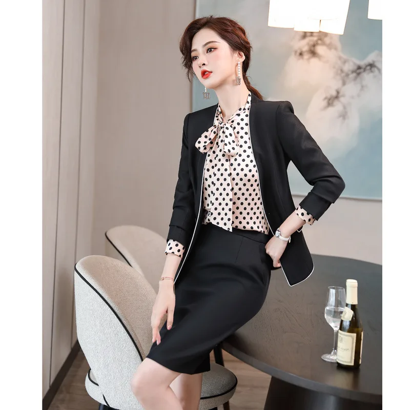 

New Suit Suit Femininity Business Dress Goddess Fan President Work Dress Fashion High End White Collar Professional Dress