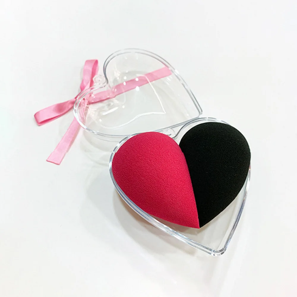 2 шт. сердце образный спонж для макияжа яйцо Мокрый Сухой Красота тональный крем