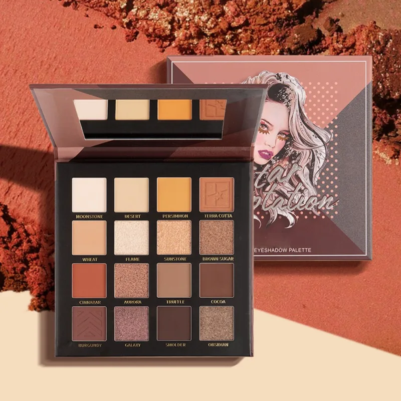 

16 Colors Brighten Long Lasting Glitter Eyeshadow Smooth Soft for All Skin Tones Easy to Remove Palette Daily Makeup Eyeshadow