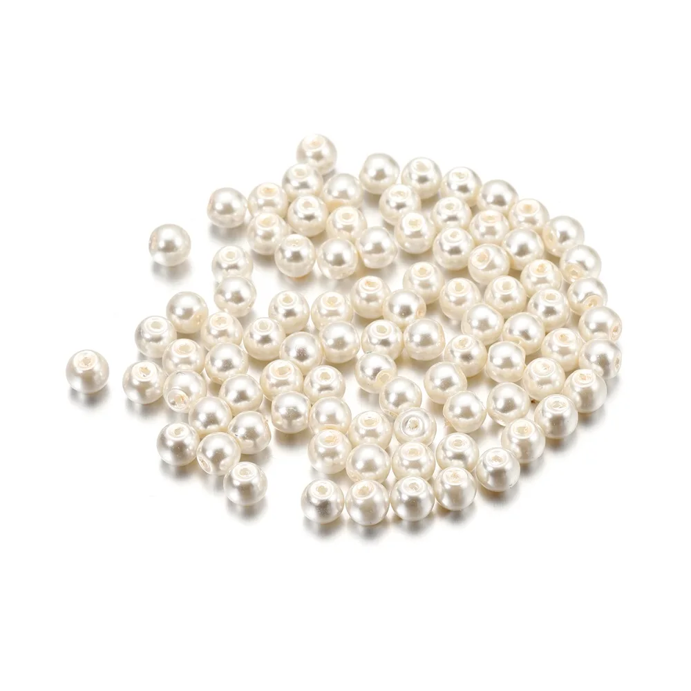 

100Pcs/bag 4-10mm Mixcolour Round Glass Bead Seed Beads Loose Beads Bracelet Earrings For DIY Beads Jewelry Making Accessories