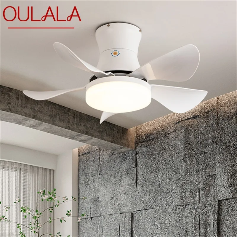 

OULALA Nordic Ceiling Fan Lamp with Remote Control LED Contemporary Lighting for Home Bed Dining Room
