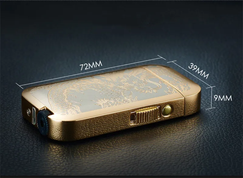 

Gas ARC 2 in 1 lighter refuelable Windproof Electronic USB Recharge Plasma double flame Cigarette smoking AL002C