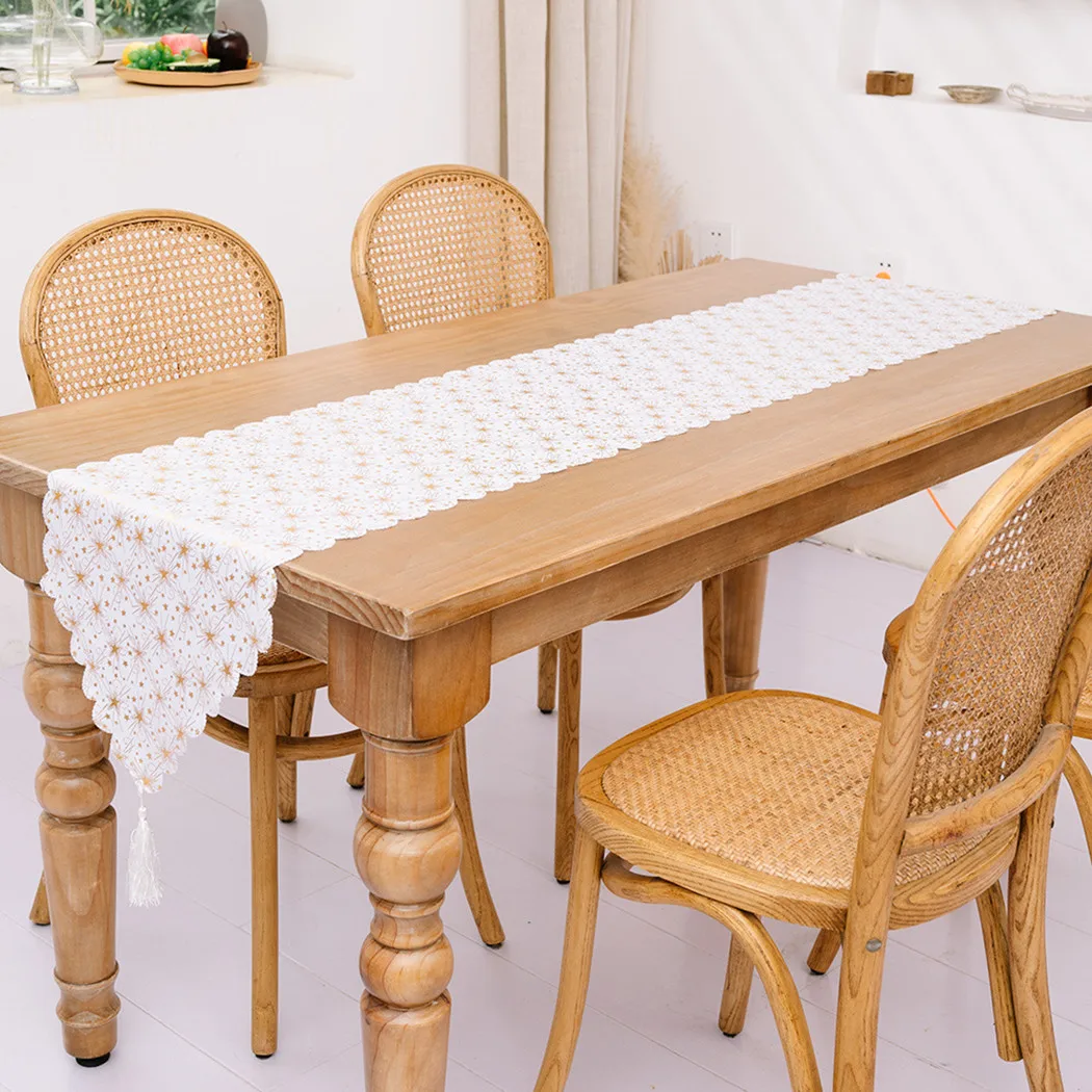 

Christmas Table Runners With Snowflake Pattern Tablecloth Xmas Table Decorations Table Banner Runner Dinning Table Decor