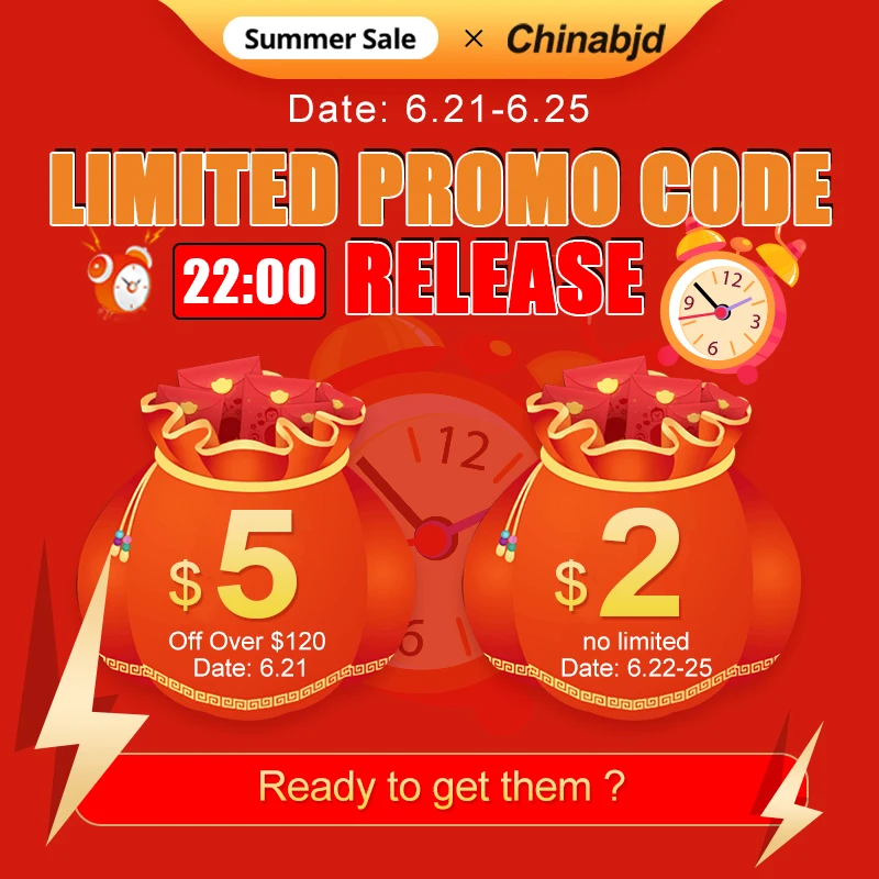 

Promo Code: 2021 Summer Sale Flash Deal US $0.01 to get $5 or $2 discount on 6.21th to 6.25th 22:00