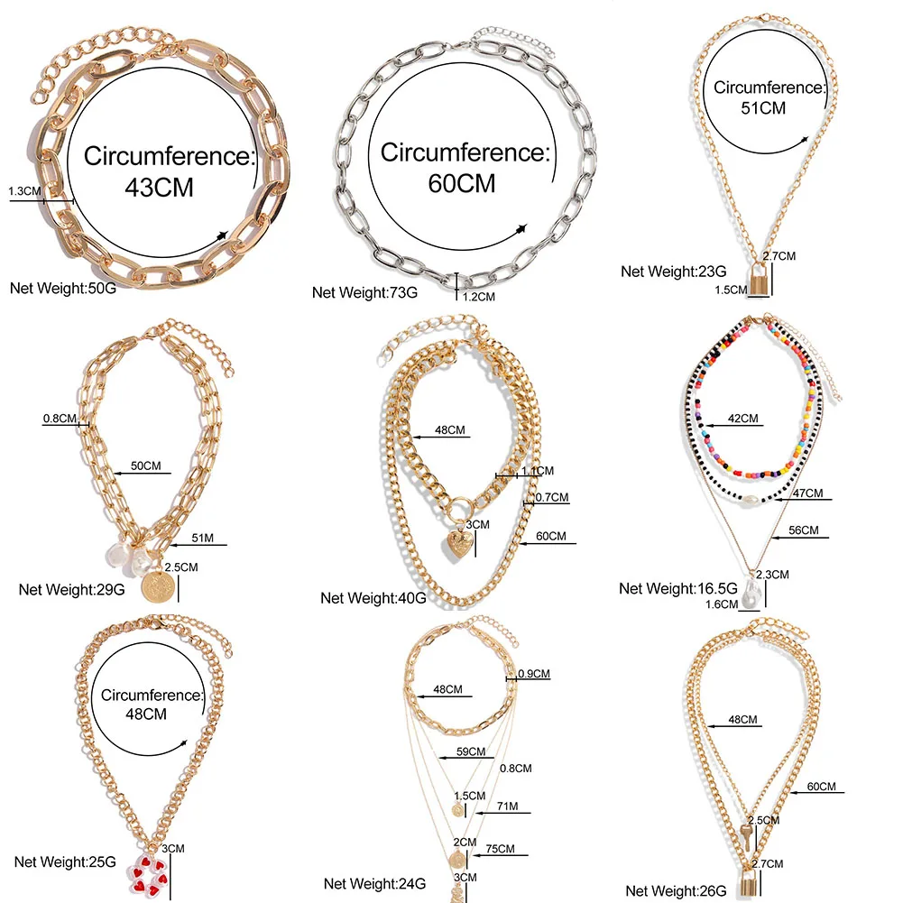 Женское Ожерелье чокер JJFOUCS многослойное ожерелье в стиле панк с жемчужинами